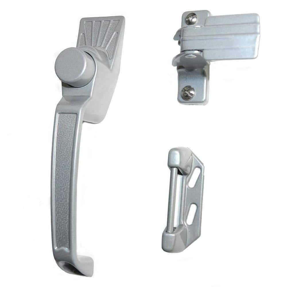 Silver Aluminum Screen Door Handle Set Latches