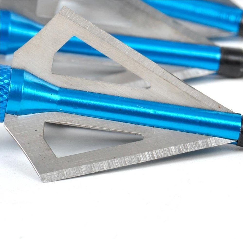 12pcs 3 Fixed Blade Hunting Broadheads 125Grain Compound Crossbow Tips With Case