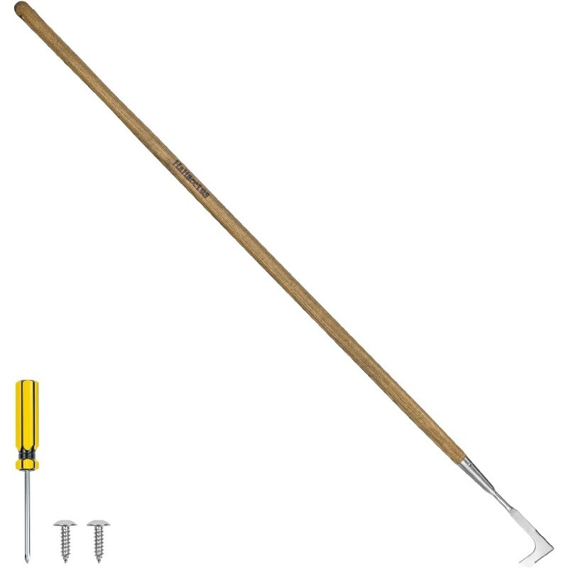 Haliaeetus Long Handle Crack Weeder Tool62''L-Shape Stainless Steel Crevice