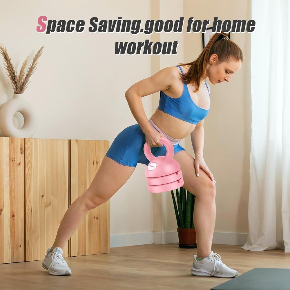 Compact Adjustable Kettlebell Weight Set: 5-12lbs for Effortless Home Workouts