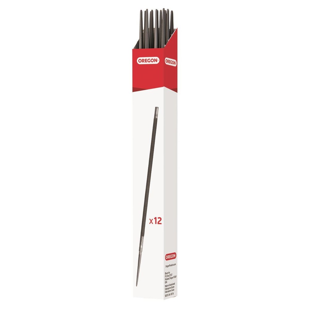 Oregon 70501 Round File 12-Pack - 1/4" Chainsaw Sharpening Tool