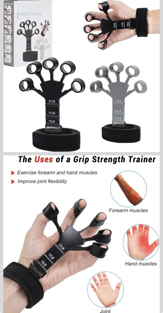 Grip Strength Trainer,Gripster, 2Pcs Hand