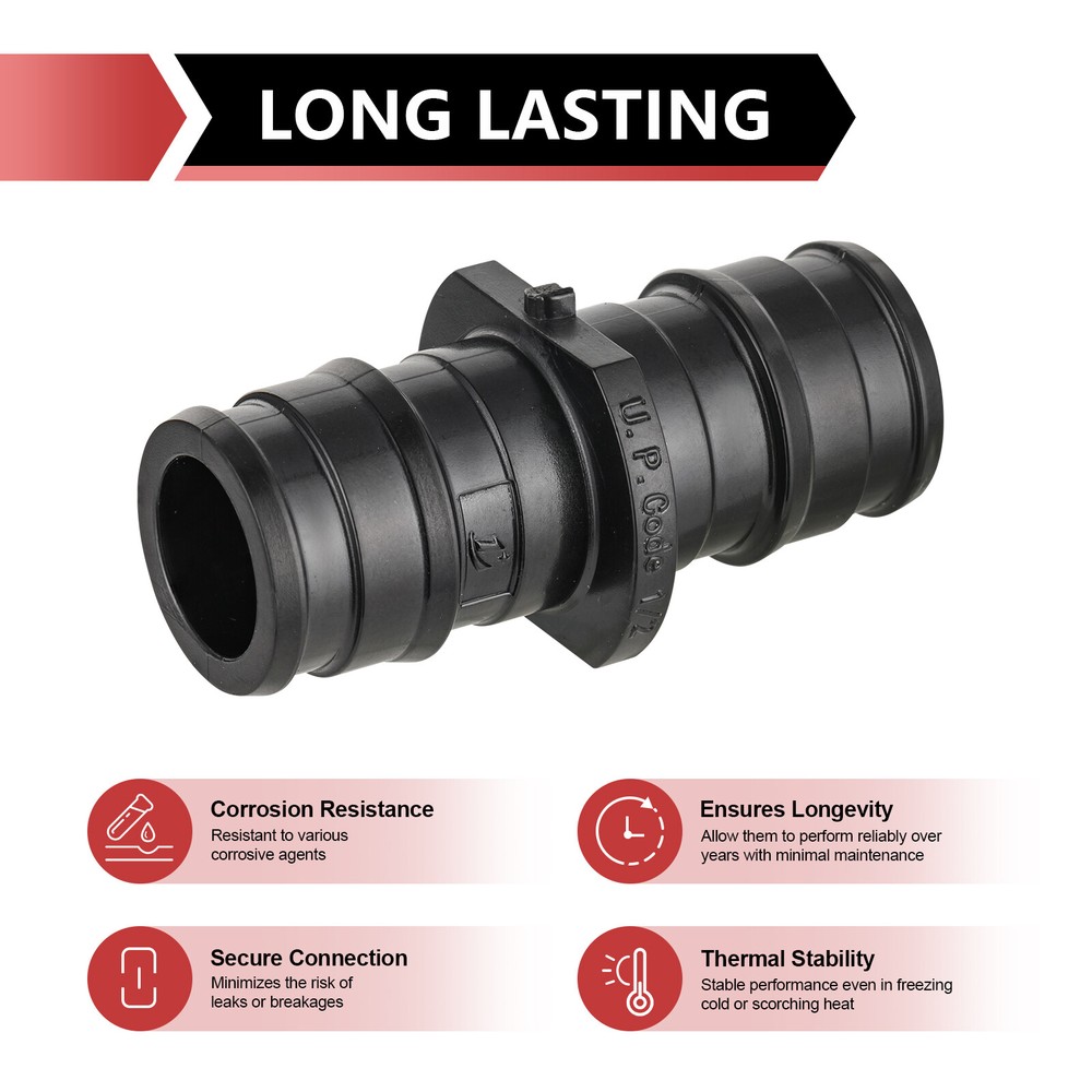 EFIELD 3/4"×3/4"PPSU Pex A Expansion Straight Coupling Poly Fitting FreeShipping