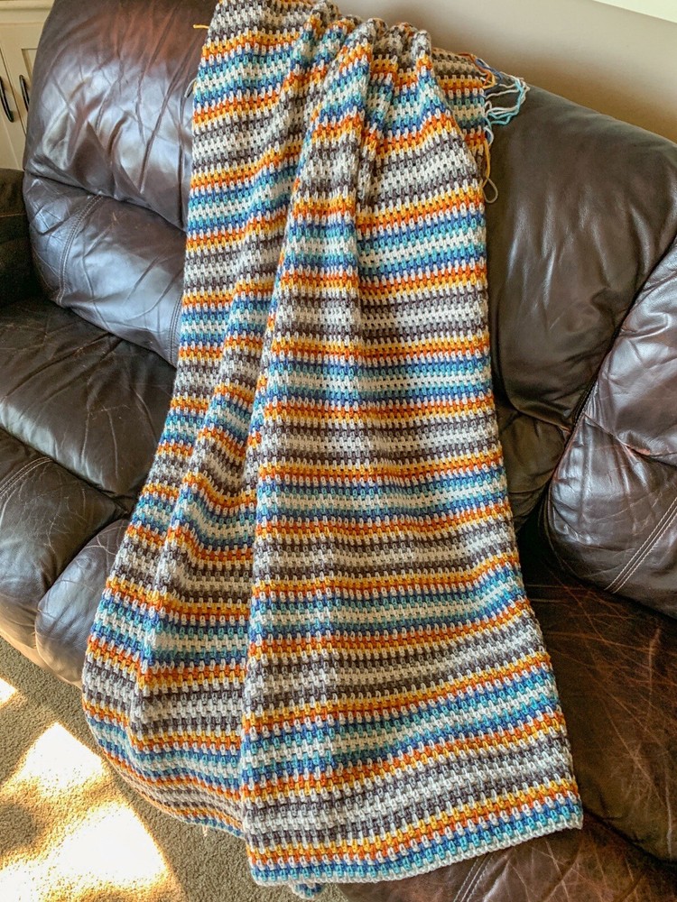 Brand New Handmade Crocheted Afghan Blanket