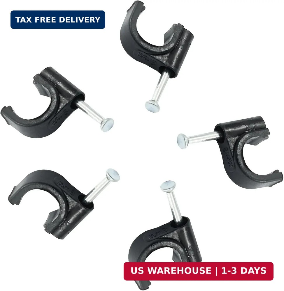 Bivethoi 200 Pack Nail in Cable Clips Cable Management Ethernet Cable Clips Tack