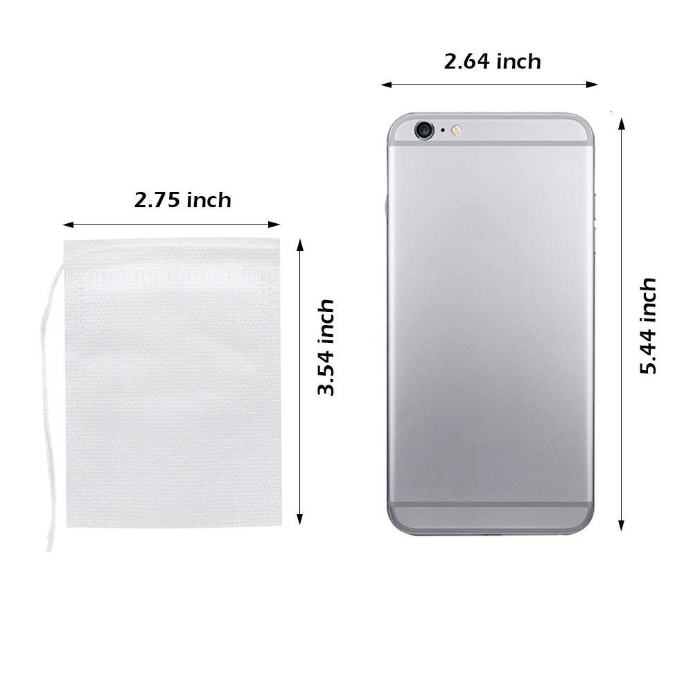 400 Pcs Tea Filter Bags Disposable Empty Tea Bags Drawstring Seal Tea Infuser...