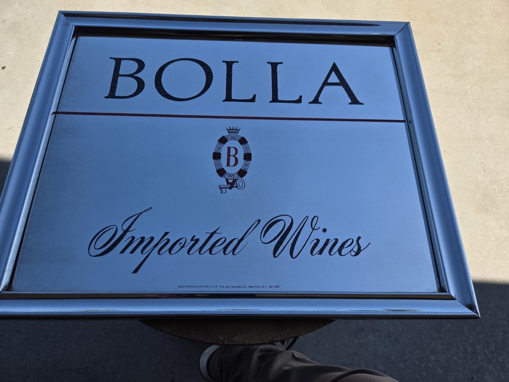 Vintage Italian Bolla Imported Wines Mirror