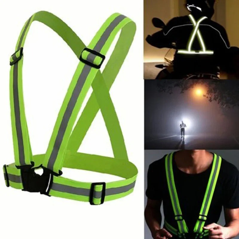 Adjustable Reflective Safety Vest High Visibility Night Running Work Jacket