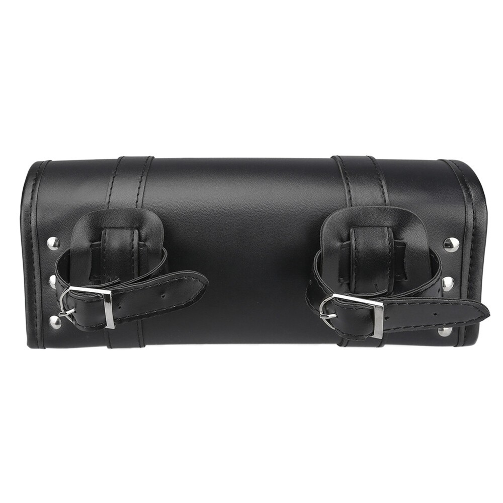 Motorcycle Front Fork Tool Bag Pouch Storage Luggage SaddleBag Leather Handlebag