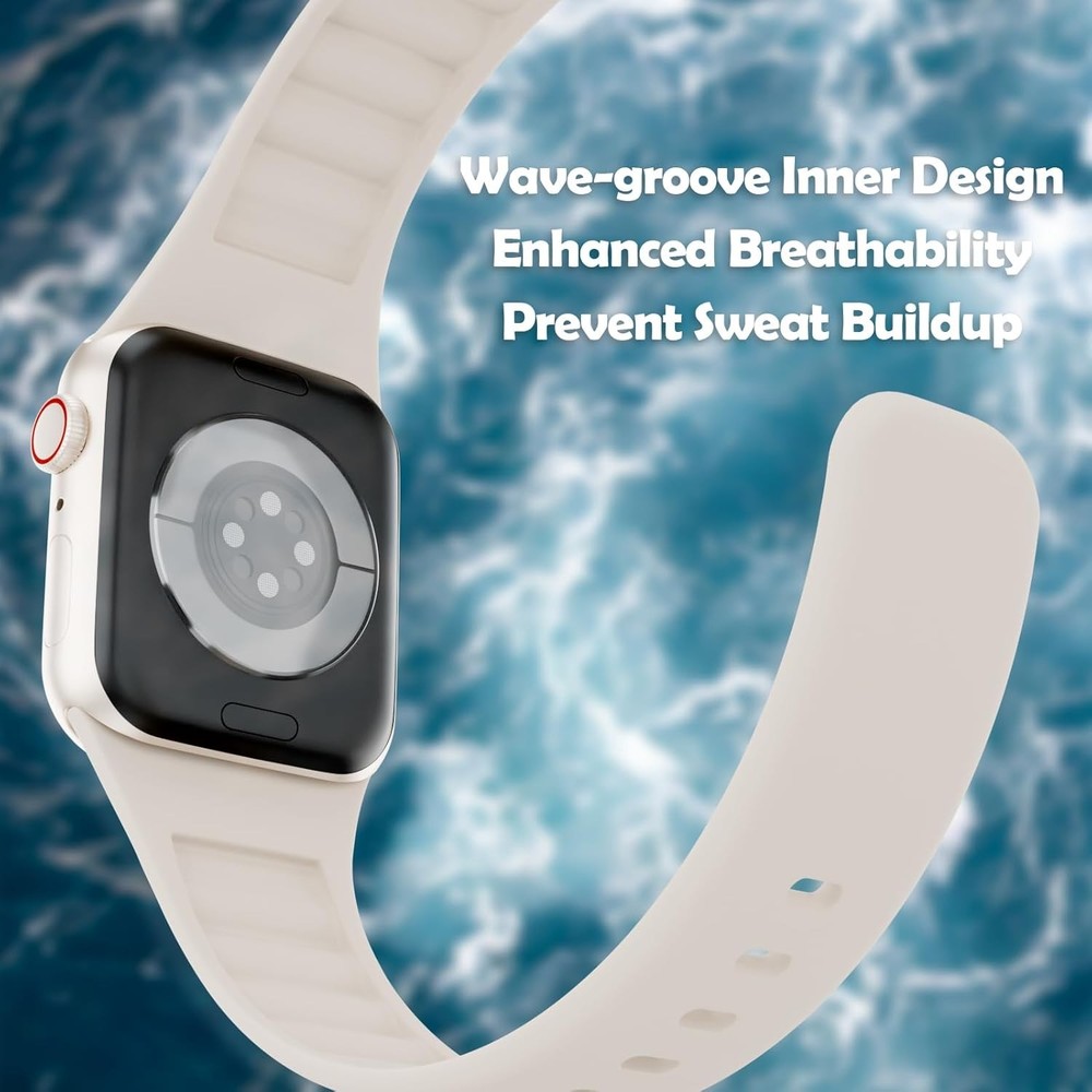 Waterproof Soft Silicone Strap for 41mm Apple Watch Series Compatibility