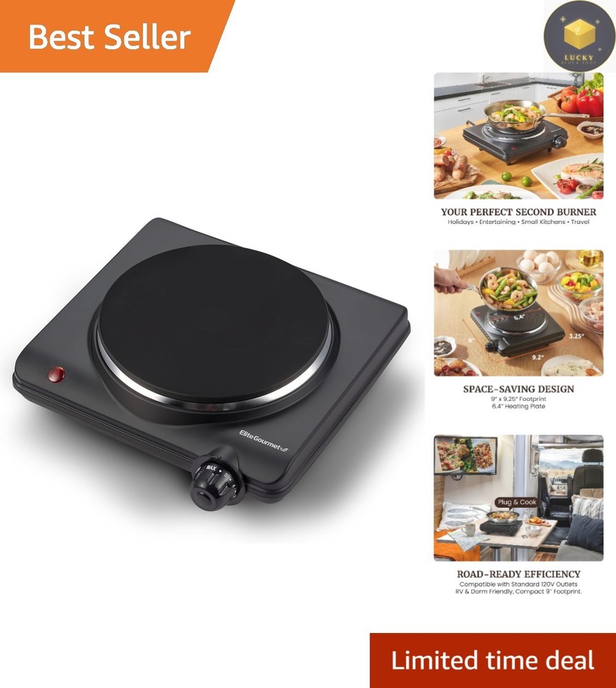 Versatile Electric Hot Plate: 1000W Compact Burner with Programmable Controls