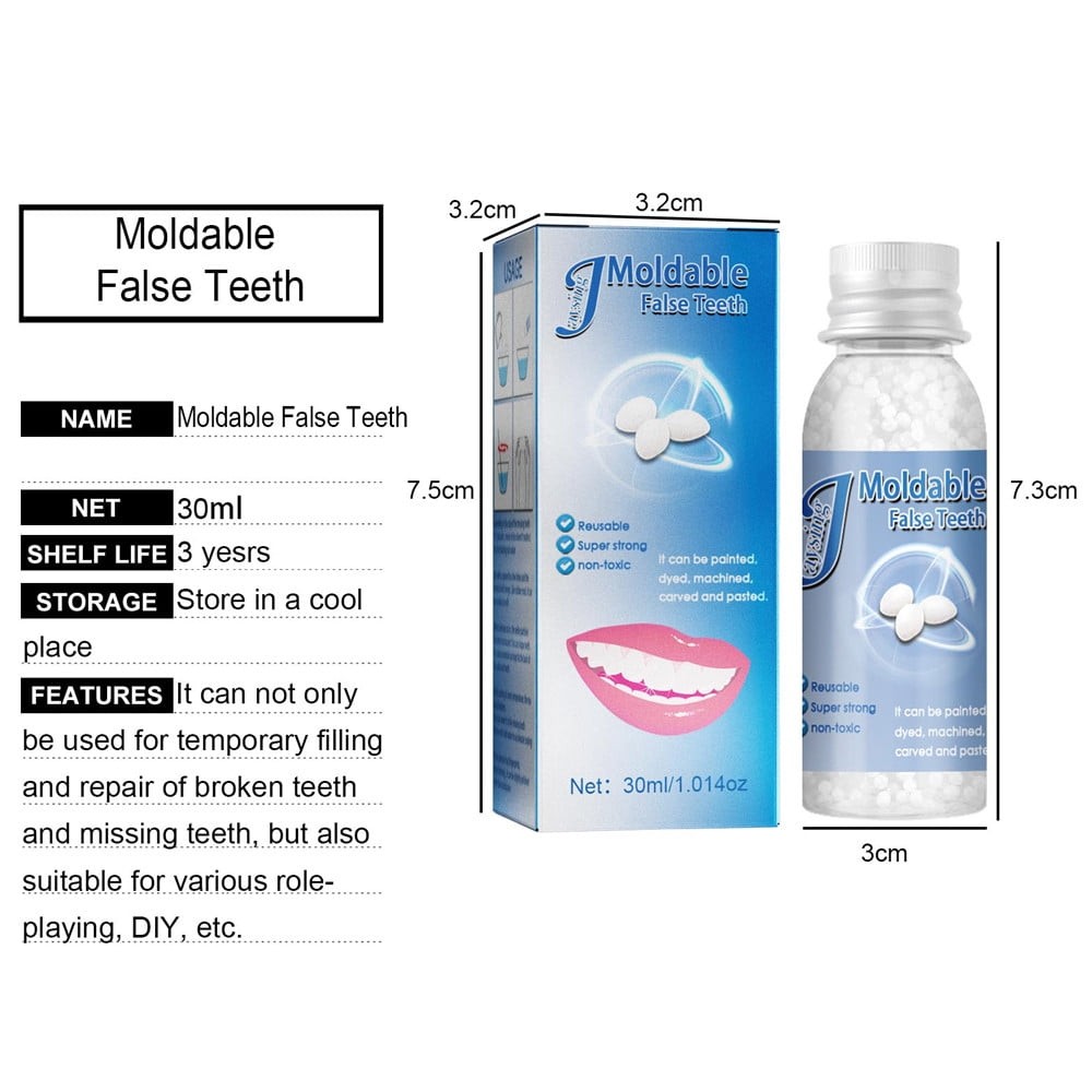 Tooth Repair Granules Temporary Fitting Beads Reusable Moldable False Teeth