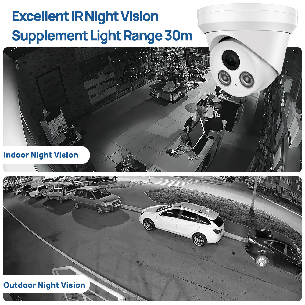 6 PACK VIKYLIN 4MP IR 30M Night Vision Security Neteork Camera Built-in MIC WDR