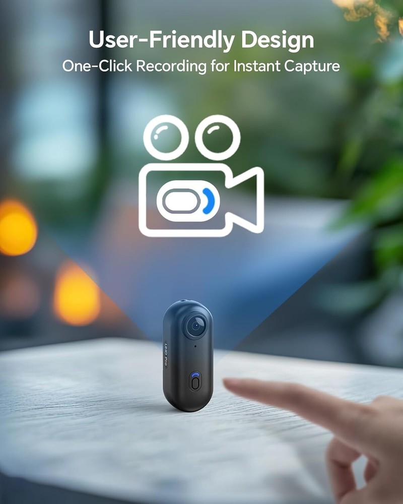 BOBLOV 4K Thumb Action Camera Tiny Size Small Body Camera 128GB For Traveling