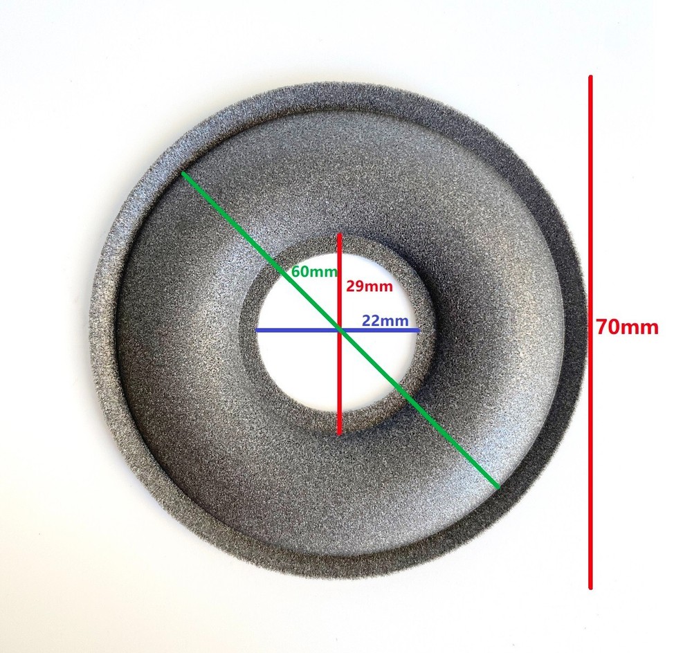 4 Replacement 2.75" Foam Cap For KEF Reference 104/2 Donut Dust Cap Center Foam