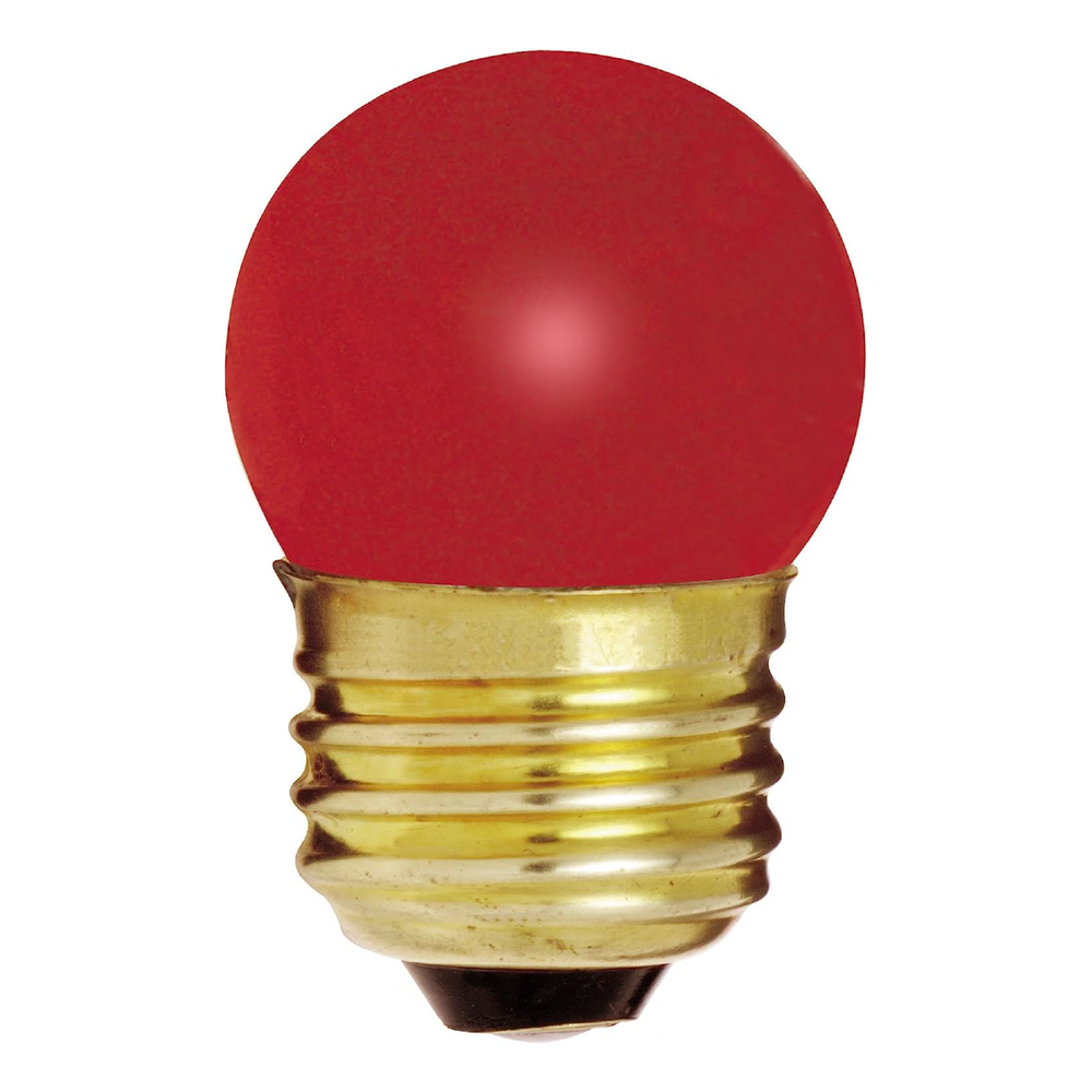 5 Pack S3611 CERAMIC RED Mini Globe Indicator Bulb 7.5W 120V S11 Medium Base E26