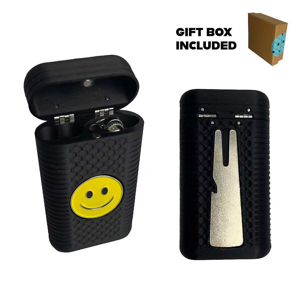 6-in-1 Golf Tool: Divot Tool, Ball Marker, 2X Cone Storage, Lighter + MORE!!
