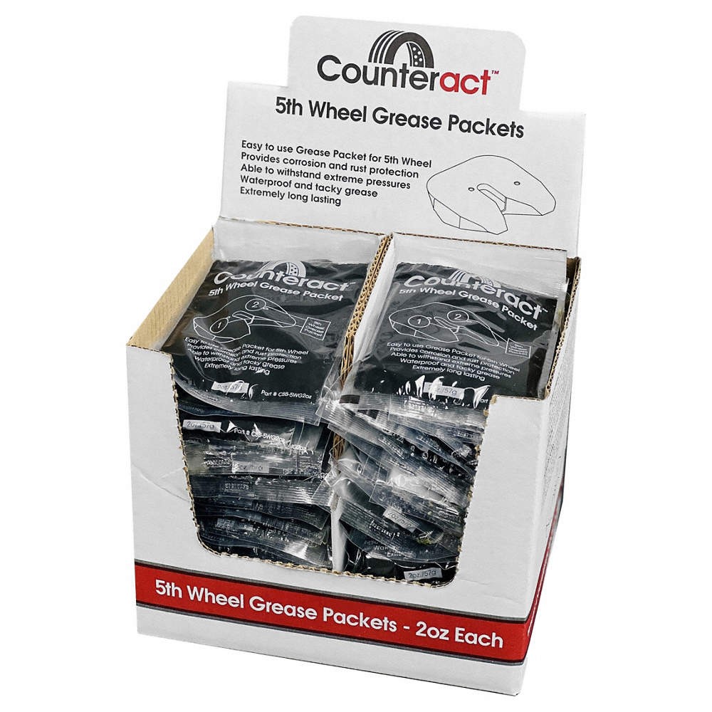 COUNTERACT  Wheel Grease Packets,Packet,Black,2 oz 820EV6