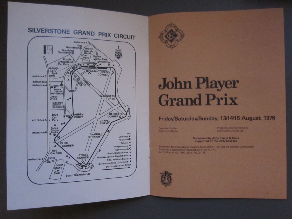 Silverstone British Motorcycle Grand Prix programmes 1976-1981