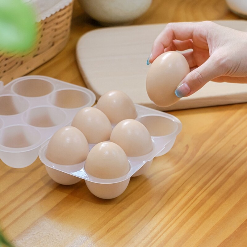 Lid Protect 6 Eggs Storage Container Kitchen Eggs Organizers Portable
