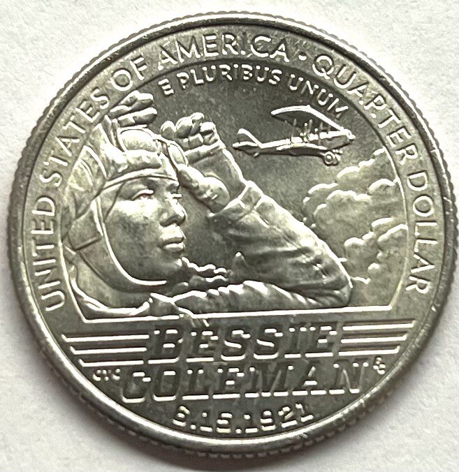 2023 P Bessie coleman finger Error coin