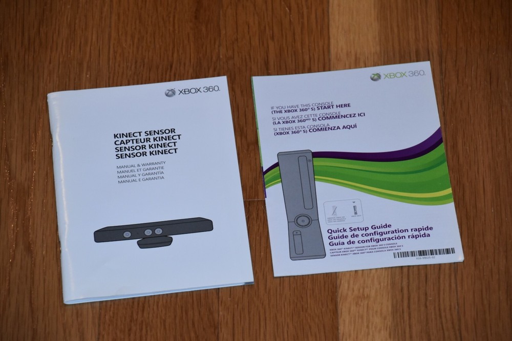 Microsoft Xbox 360 Black Kinect Motion Sensor Bar 7 Games Bundle Lot - Tested!