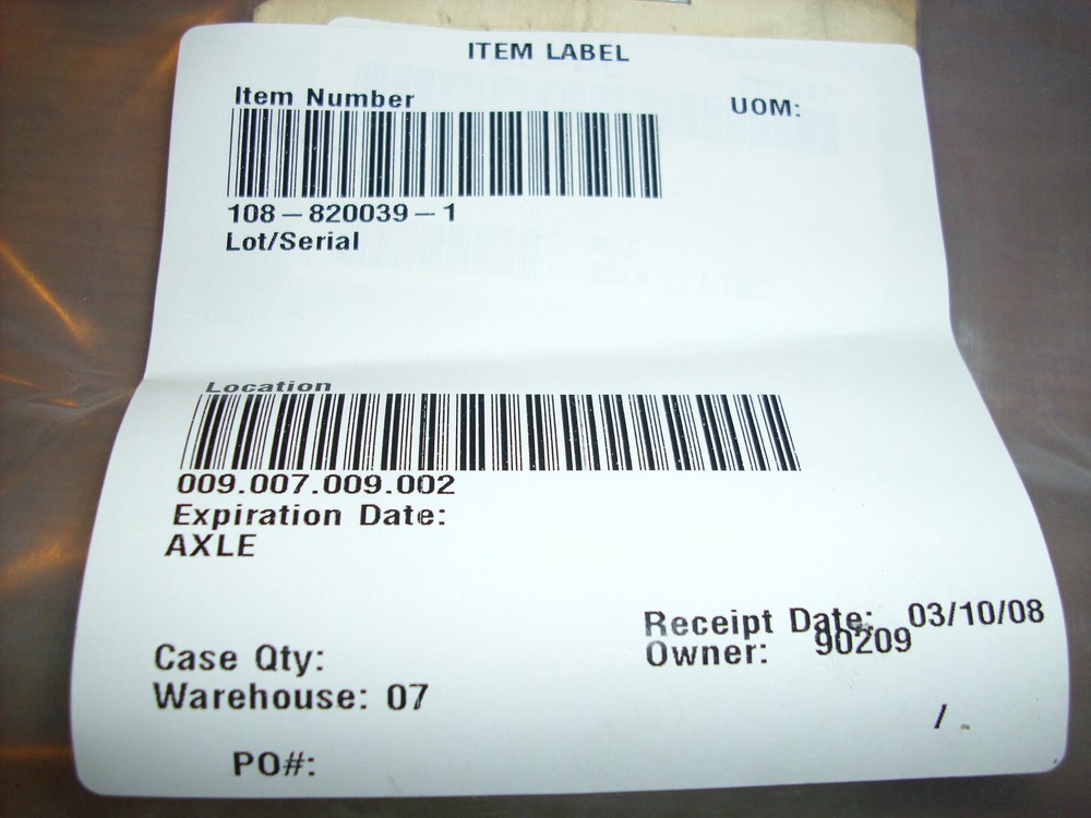 Axle 108-820039-1