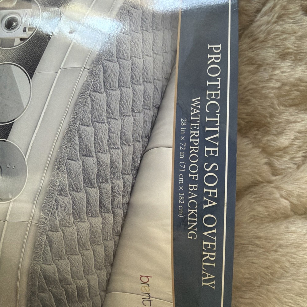 Tan Protect Sofa Overlay Waterproof Backing & Non-Slip Bottom Machine Washable