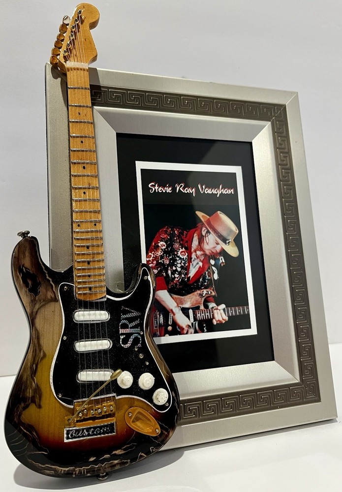 STEVIE RAY VAUGHAN SRV Miniature Guitar Frame