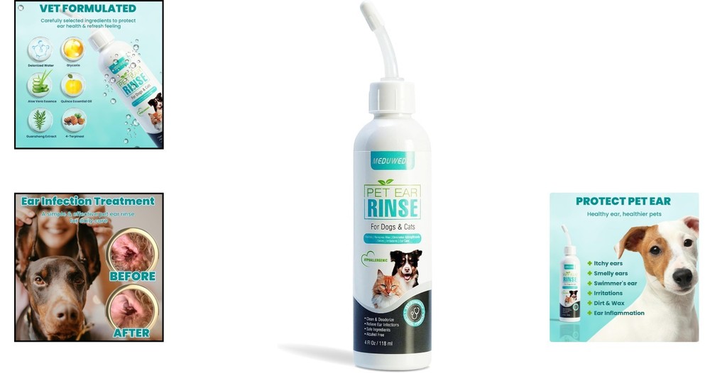 Unscented Dog Ear Cleaning Solution - 4 Fl Oz, Non-Irritating & Effective Care