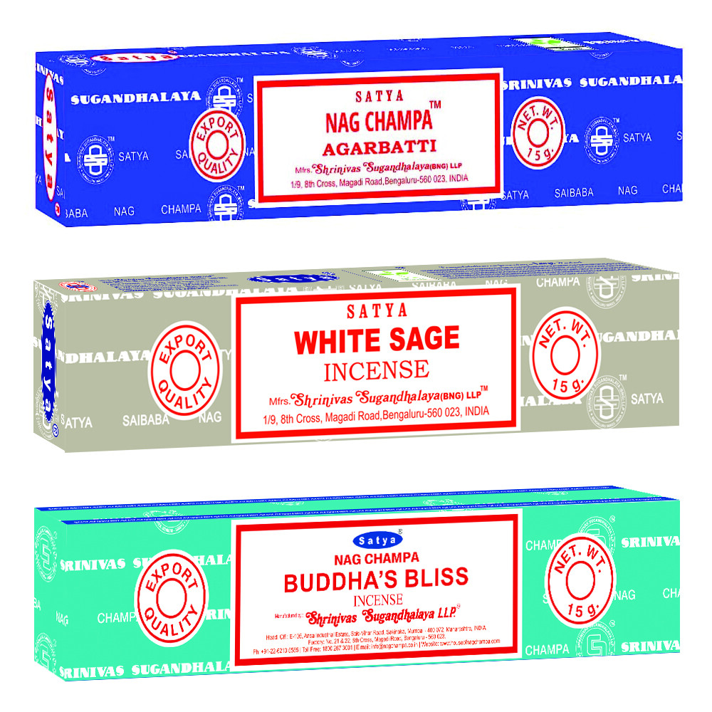Satya Original 3 Pack Incense Sticks Variety Sets