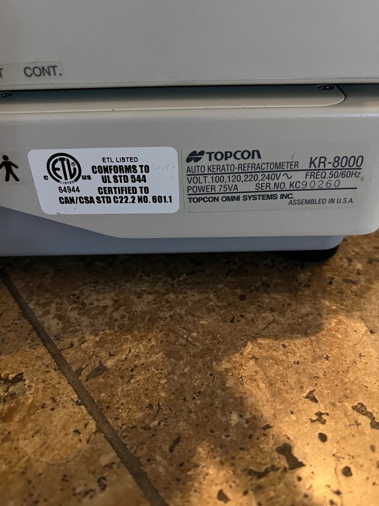 Topcon KR-8000 Auto Kerato-Refractometer