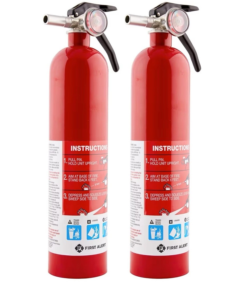 First Alert Home1-2, Standard Home Fire Extinguisher Red 2PACK