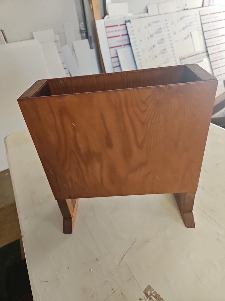 Mid Century Modern Wood Magazine Rack