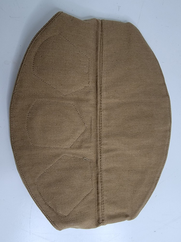 Russian Army Cap Brown w/ Three Patches No Pins Folding Hat Soviet