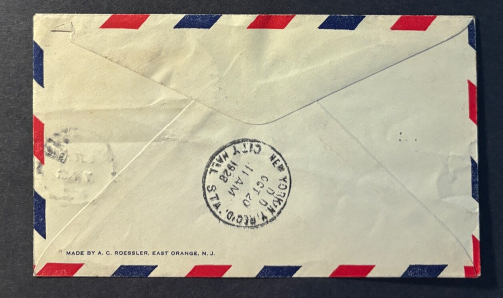 #646 Molly Pitcher FDC without cachet and back cancel, Red Bank cancel