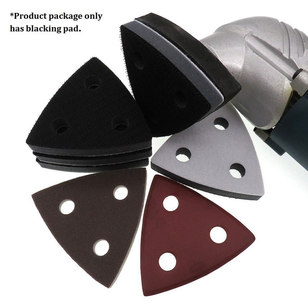 80x80x80mm Triangle Backing Pad Soft Sponge Interface for Sanding 3 Hole Design