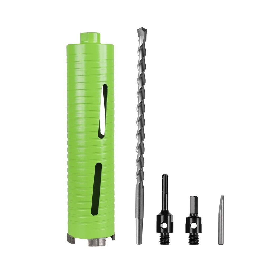 2 1/2 Inch Dry Core Drill Bit with Pilot Bit & 2 Pcs Adapters (SDS Plus Adapt...