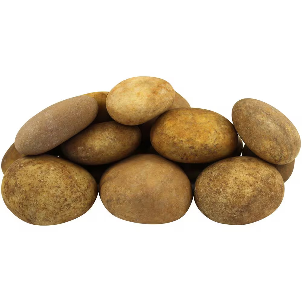 0.4 Cu. Ft. 1 In. X 3 In. Royal Tan River Pebbles