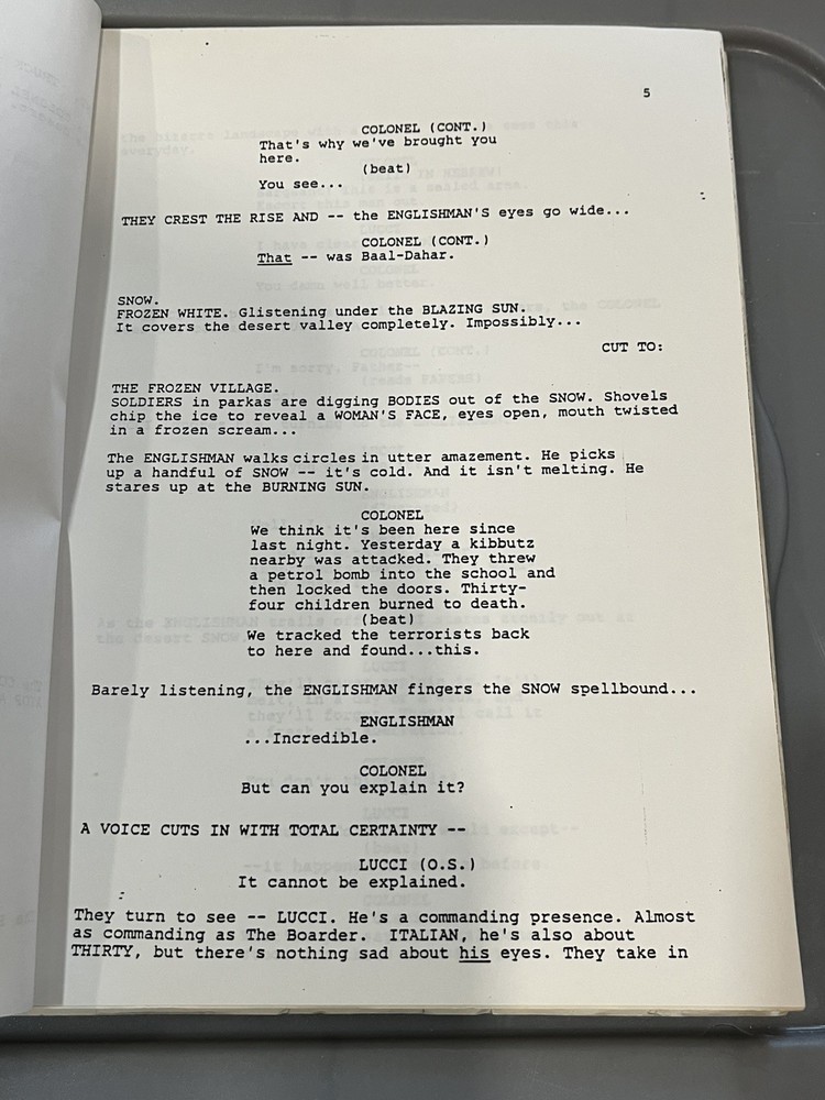 "The Seventh Sign" 1988 CLIFFORD & ELLEN GREEN First Draft Screenplay Script
