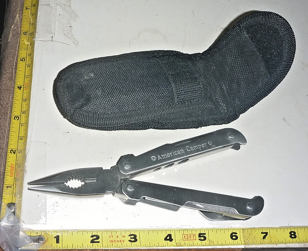 NWoT American Camper Folding Multi Camping Tool in Belt Case