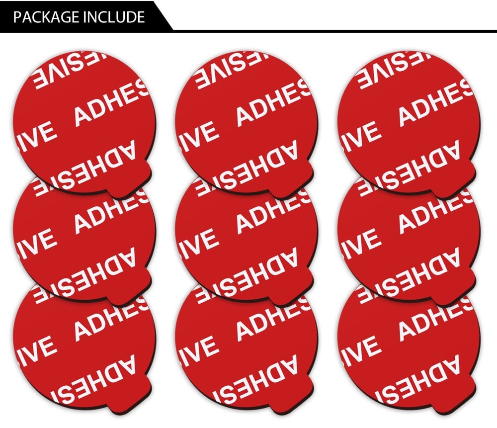 Very High Bond 1.4” Double-Sided Adhesive Pads – 9-Piece Replacement Set