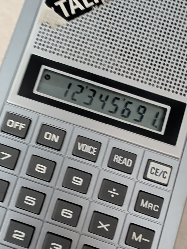 CompuVoice Calculator Functions Tested Working JE-720U Batt Not Incl.