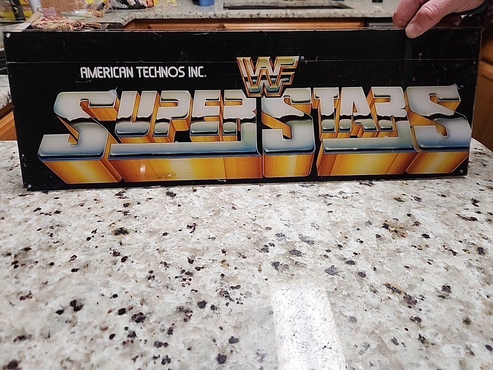 WWF Superstars Arcade Marquee / Technos / Plexiglass