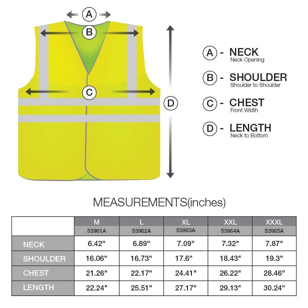 Medium Neiko High Visibility Safety Vest with 2 Pockets, ANSI/ISEA Standard