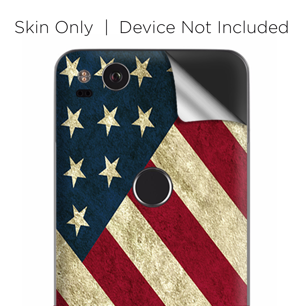 Google Pixel 2 Skins Decal Wrap Merica Flag Pattern