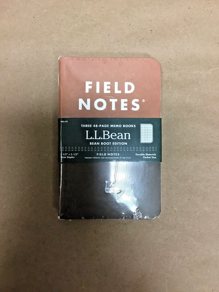 Field Notes 'L.L.Bean' SEALED 3-Pack Memo Notebooks FNLL-02