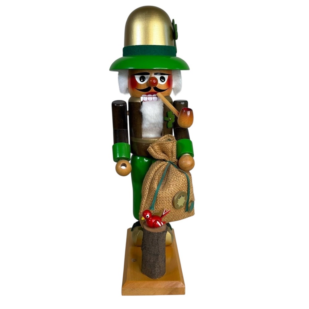 Steinbach German Nutcracker Forester Woodsman with Pipe 15" Christmas Rare
