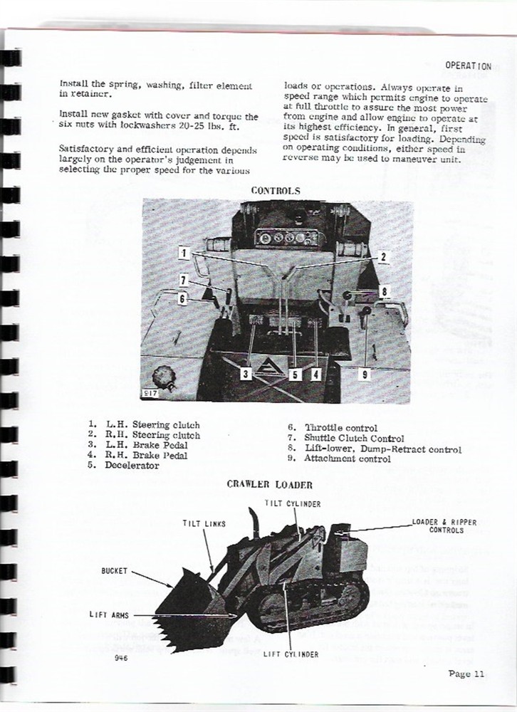Allis Chalmers 655 Crawler Owners Operators Manual