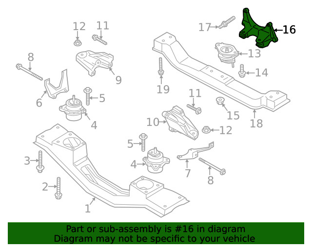 Genuine Ford Automatic Transmission Mount Bracket CK4Z7A033B